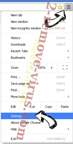 Search.searchwti.com Chrome menu