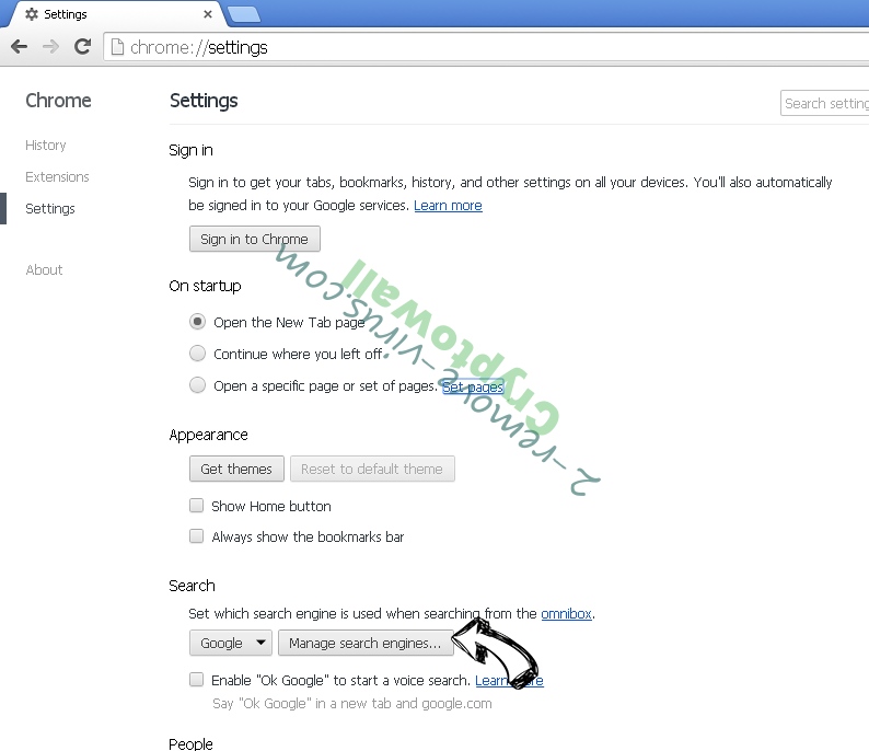 Ageofcomp.info Chrome extensions disable