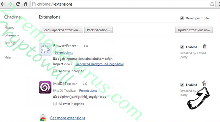 Search.iqasearch.com Chrome extensions remove