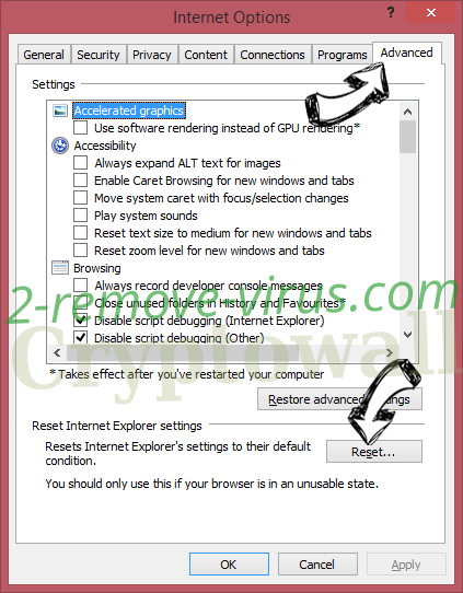 .vvv File Extension Virus IE reset browser