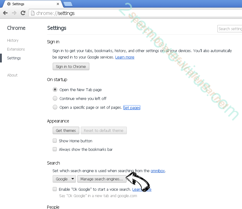 Search.searchlrom.com Chrome extensions disable