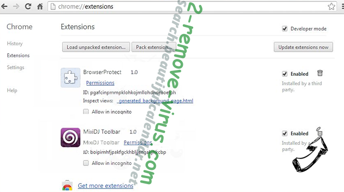 SearchMyFile Virus Chrome extensions remove