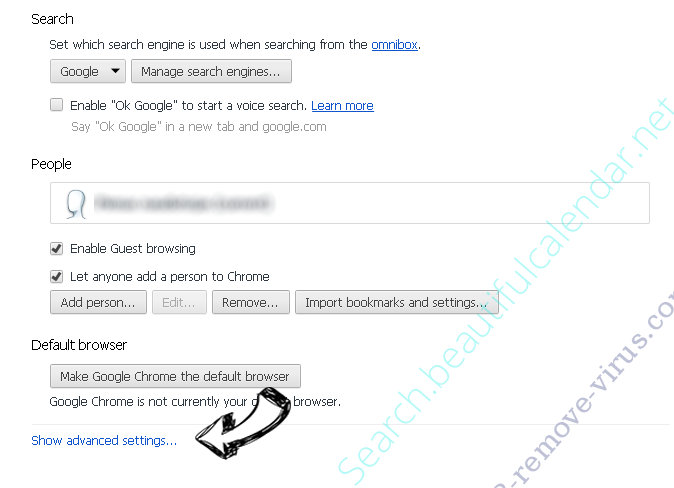 Search.searchlcll.com Chrome settings more