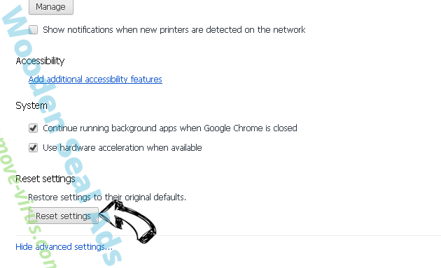 SmartCheck Adware Chrome advanced menu