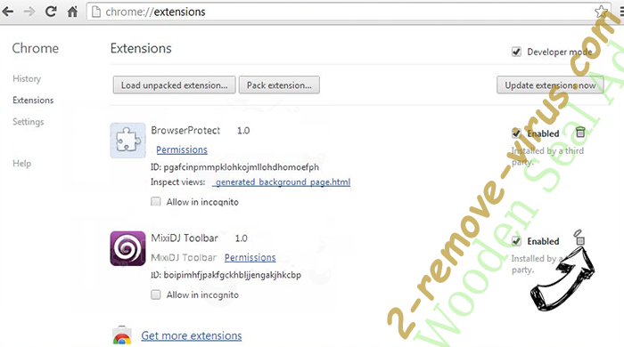Wooden Seal Ads Chrome extensions remove