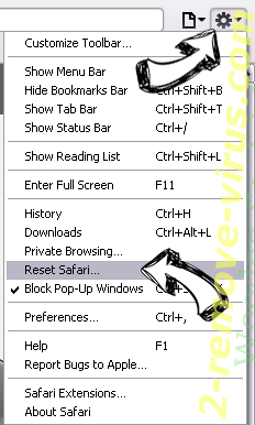 LinkDownloader Adware Safari reset menu