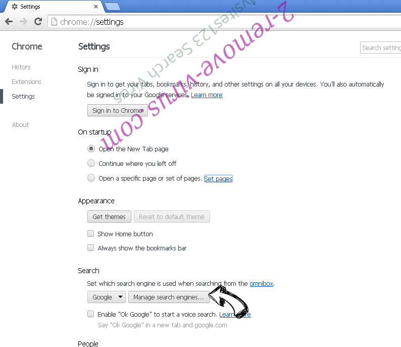 Look-this.site Chrome extensions disable