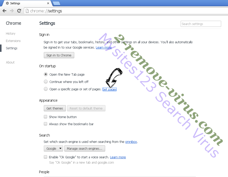 Search.formsgurutab.com Chrome settings