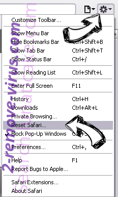 Smartnewtab.com Safari reset menu