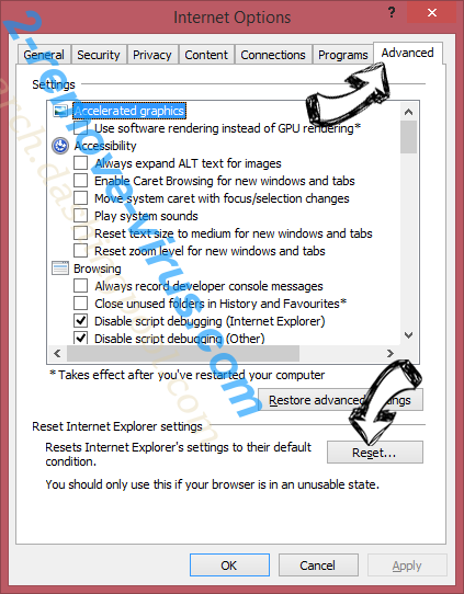 messagereceiver.com virus IE reset browser