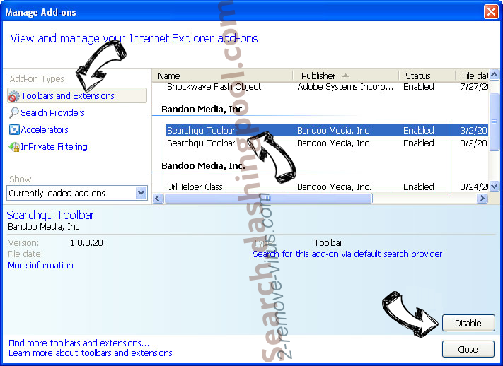 Newsearch123.com IE toolbars and extensions