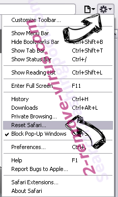 Newsearch123.com Safari reset menu
