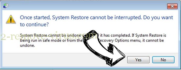 BTCamant Ransomware removal - restore message