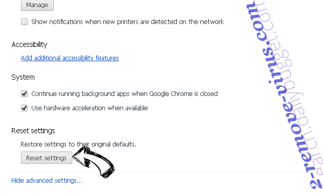 Comment se débarrasser du Congratulations Device User! POP-UP Scam Chrome advanced menu