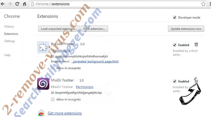Search.getfitnow.co Chrome extensions remove