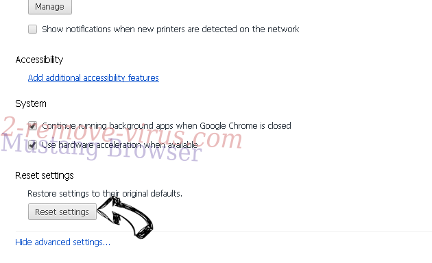 searchesmia.com virus Chrome advanced menu