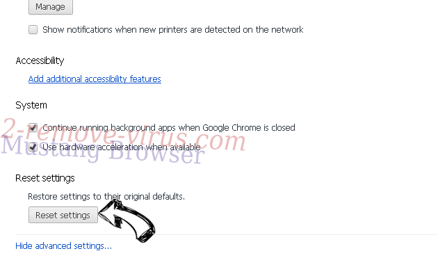 Searchsecureprime.co Chrome advanced menu