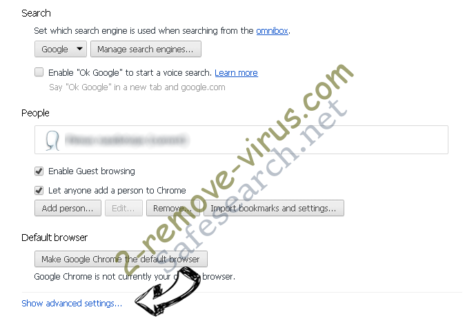 Safesearch Chrome settings more