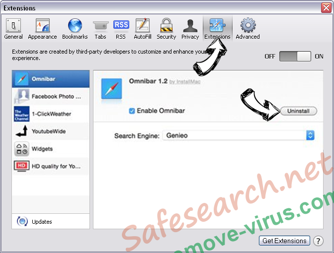 Safesearch Safari extensions
