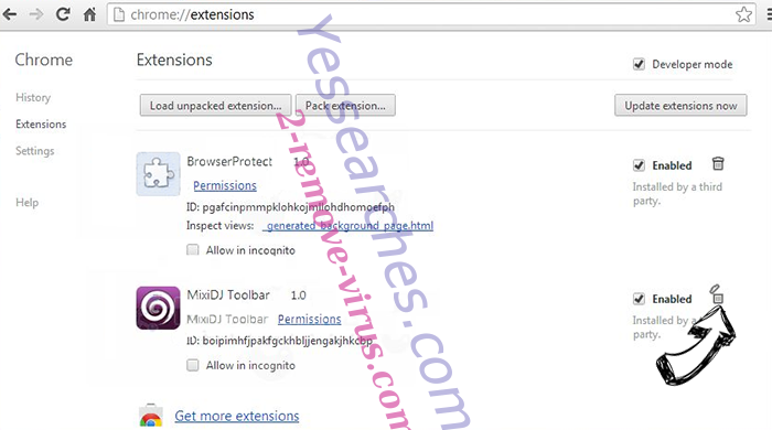 Searcheq.com Redirect Chrome extensions remove