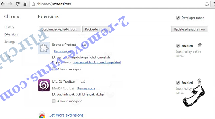 Flirchi Chrome extensions remove