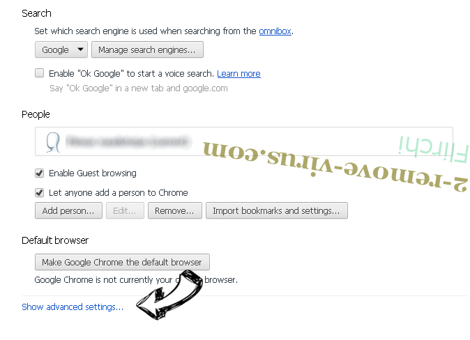 Logic-search.com Chrome settings more