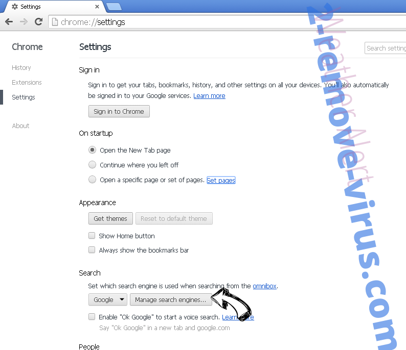 Search.searchemonl.com Chrome extensions disable
