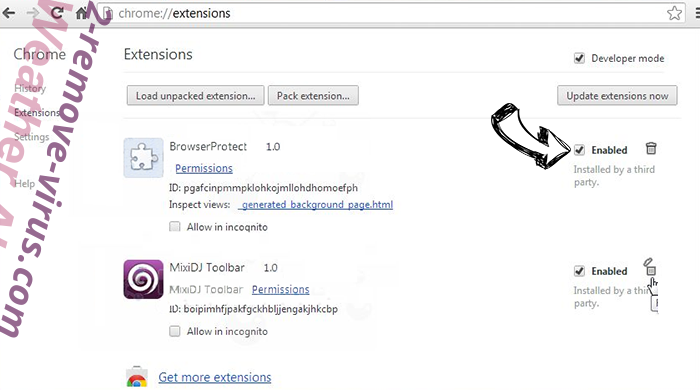 Perisbritneybig.ru Chrome extensions disable