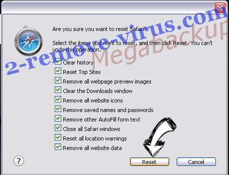 Megabackup Safari reset