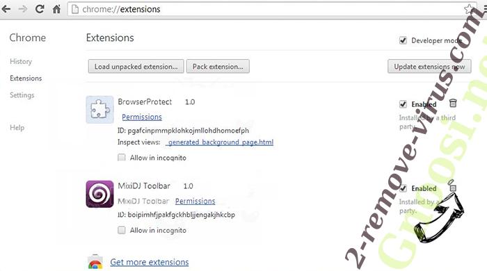 Palikan.com Chrome extensions remove