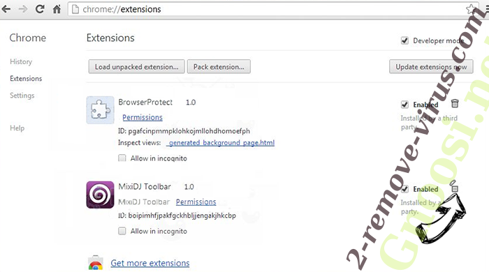 Gnoosi.net Chrome extensions remove