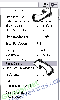 Gnoosi.net Safari reset menu