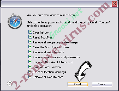 Gnoosi.net Safari reset