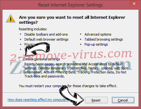 Search Manager IE reset