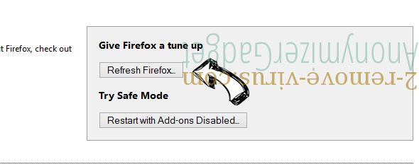 ChoiceFinder virus Firefox reset