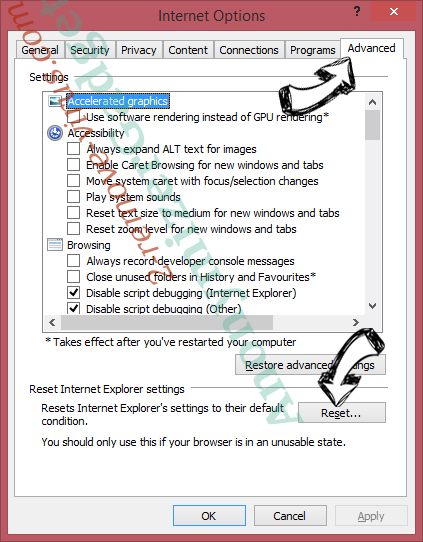 ChoiceFinder virus IE reset browser