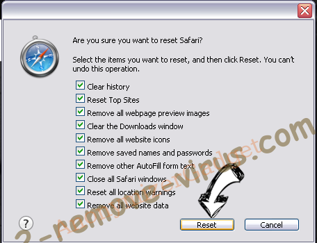 ChoiceFinder virus Safari reset
