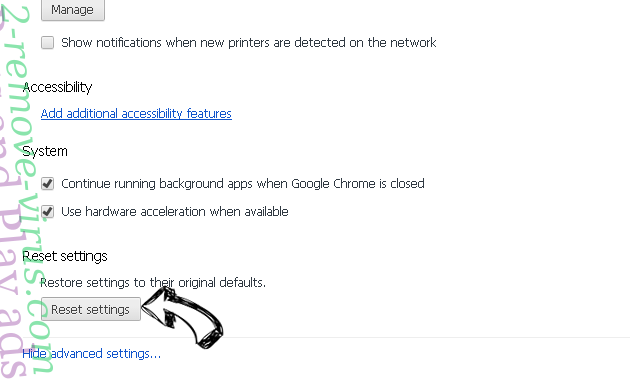 ReferCyberspace adware (Mac)  Chrome advanced menu