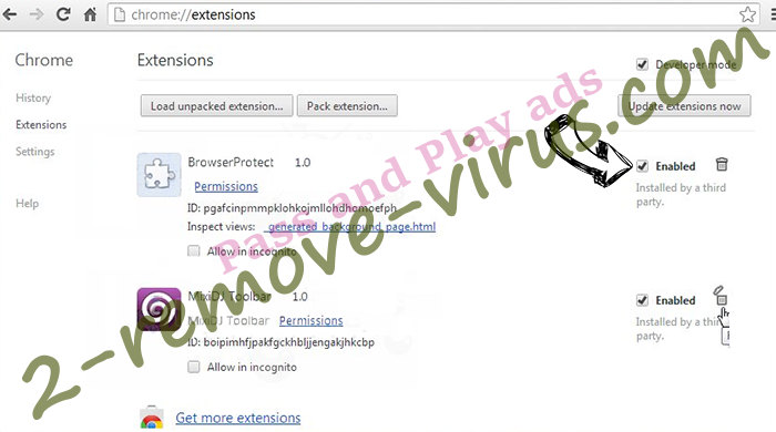 Pass and Play ads Chrome extensions disable