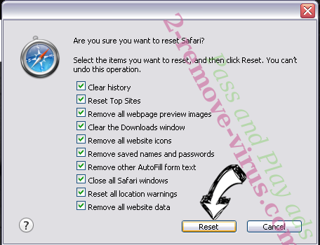 TheBrowser Safari reset