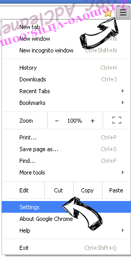 My.yoursearch.me Chrome menu