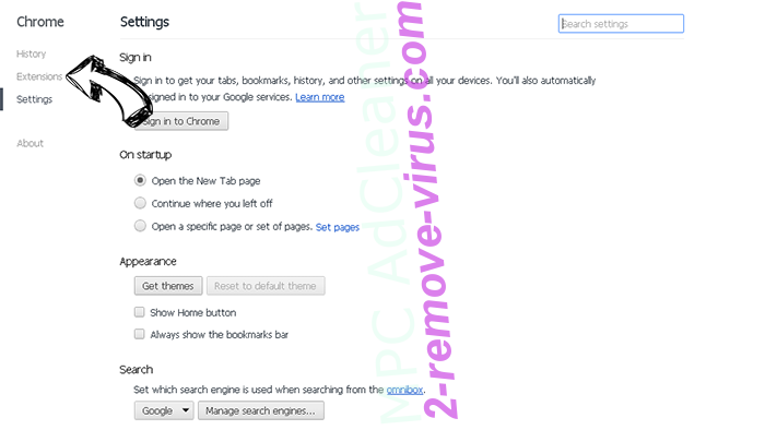 MPC AdCleaner Chrome settings