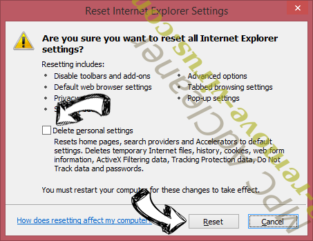 One10 PC Cleaner IE reset