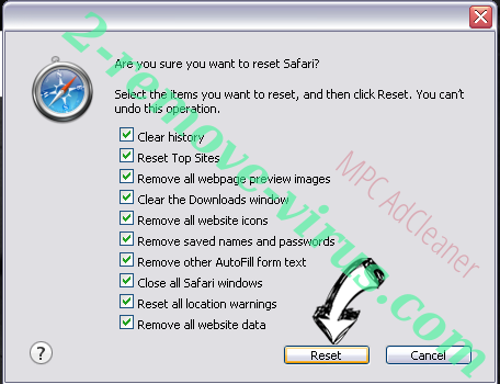 One10 PC Cleaner Safari reset