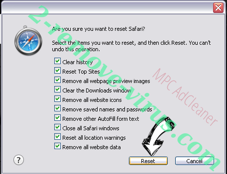 MPC AdCleaner Safari reset