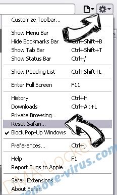 Bright Tab browser hijacker Safari reset menu