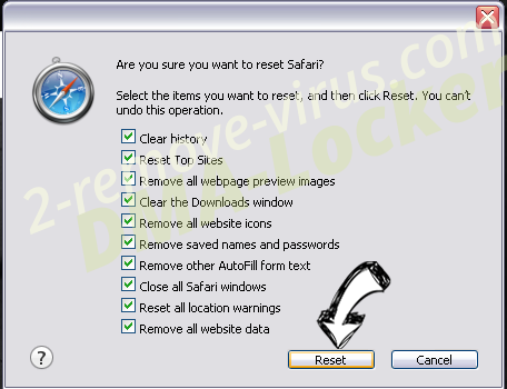Bright Tab browser hijacker Safari reset