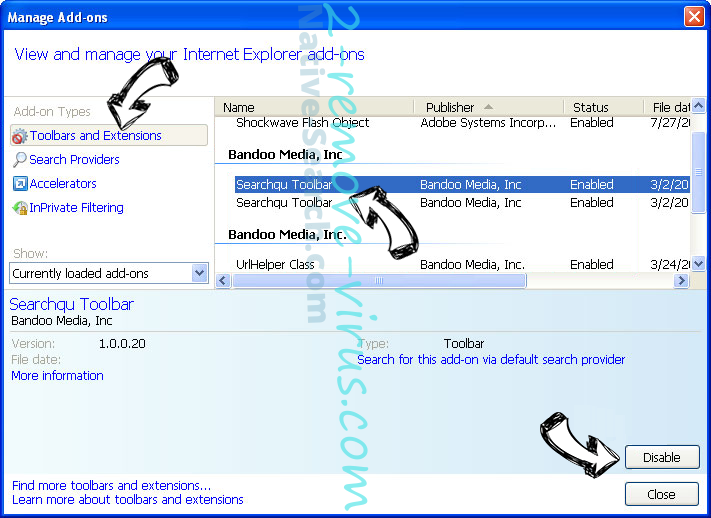 Search.nstart.online IE toolbars and extensions