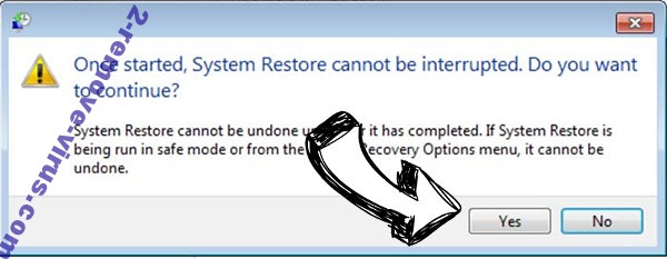 Reopen Ransomware removal - restore message