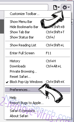 Clipbox Tab Browser Hijacker Safari menu